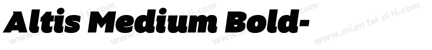 Altis Medium Bold字体转换